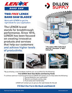 Lenox Bandsaw Blade Promotion